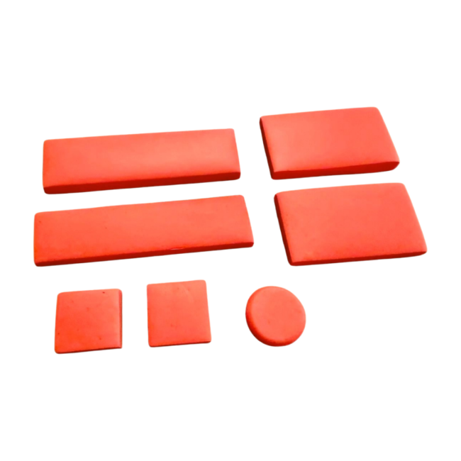 SchaSu Gegenstände, Fimo, indischrot, 7 teilig 